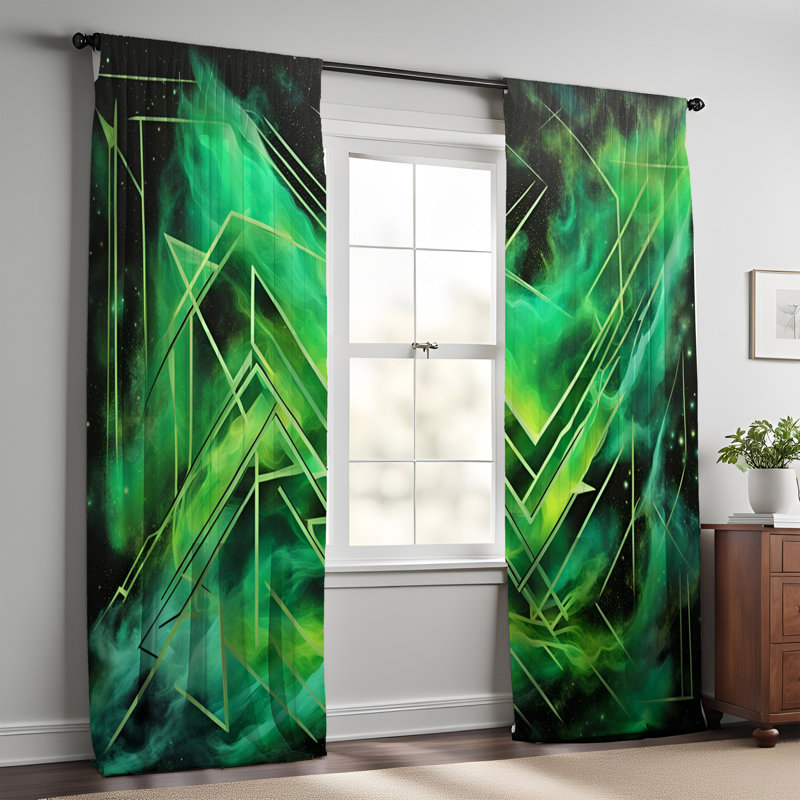 Paire de rideaux semi-transparents en polyester Eliott, L 20 po x L 61 po