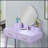 Wood Vanity and Stool Set-580827769