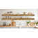Emerald Lee 2 Piece Oak Floating Shelf