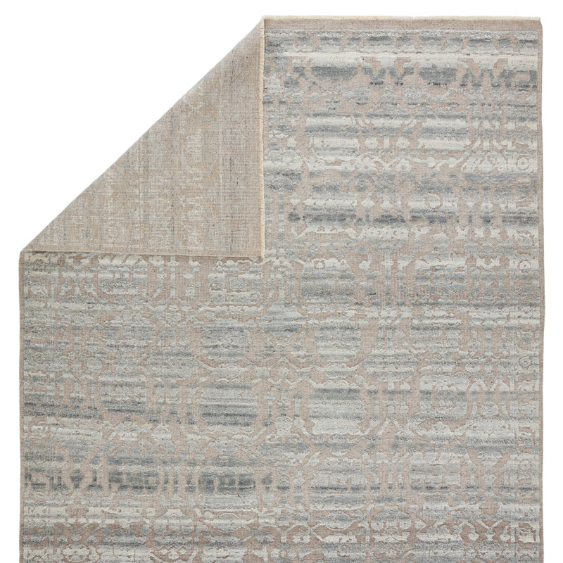 Hand Knotted Wool Floral Indoor Rug, Rectangle 8' x 10'