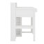Lit mezzanine en bois avec plusieurs tablettes de rangement et garde-robe-2076286199