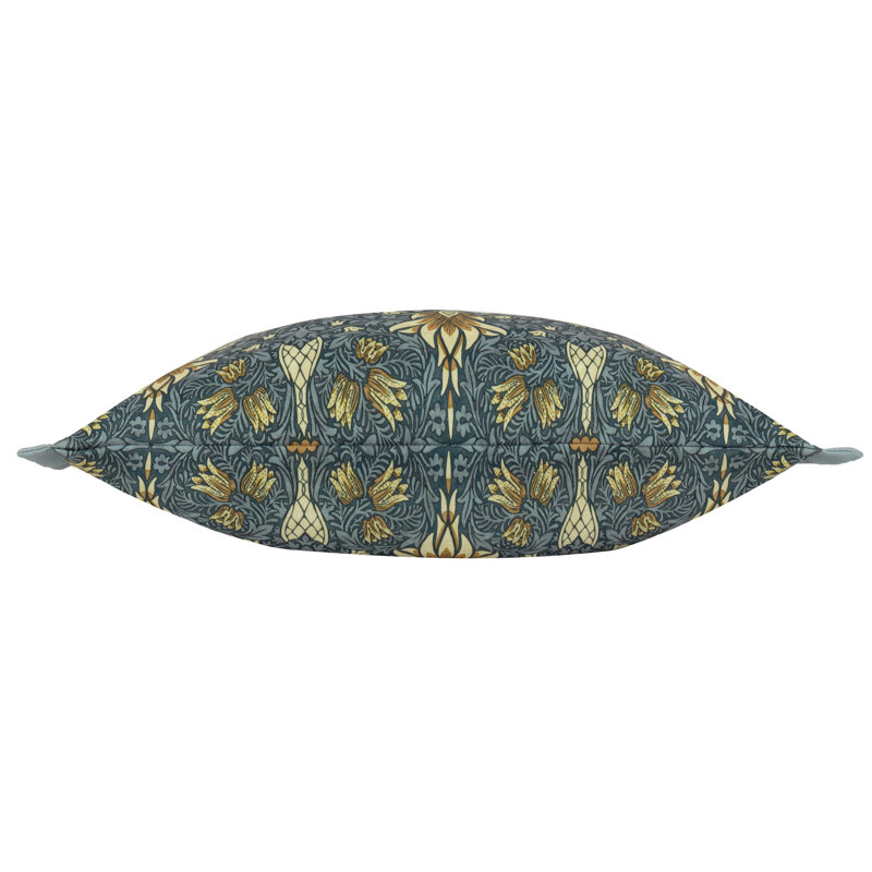 Snakeshead Indoor / Outdoor Floral Rectangular Cushion Cover, Blue