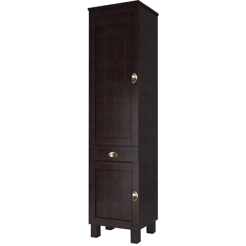 Edgarton 205 cm H Pine Solid Wood Kitchen Pantry, Havana