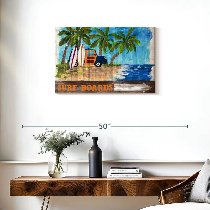 Senne Surf Boards This Way, 20" H x 30" W