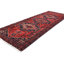 Tapis de couloir oriental tribal rouge à motif floral unique 4 x 10