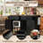 53.5" Black Farmhouse Rolling Kitchen Island with Power Outlet, Drop Leaf, Spice Rack and Drawer-129884935