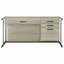 Bureau luge blanc et gris anthracite
