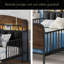 Structure de lit plateforme en métal avec lumière, lit en métal pour enfants avec tête de lit tapissier et rangement-1445576309-1445576298