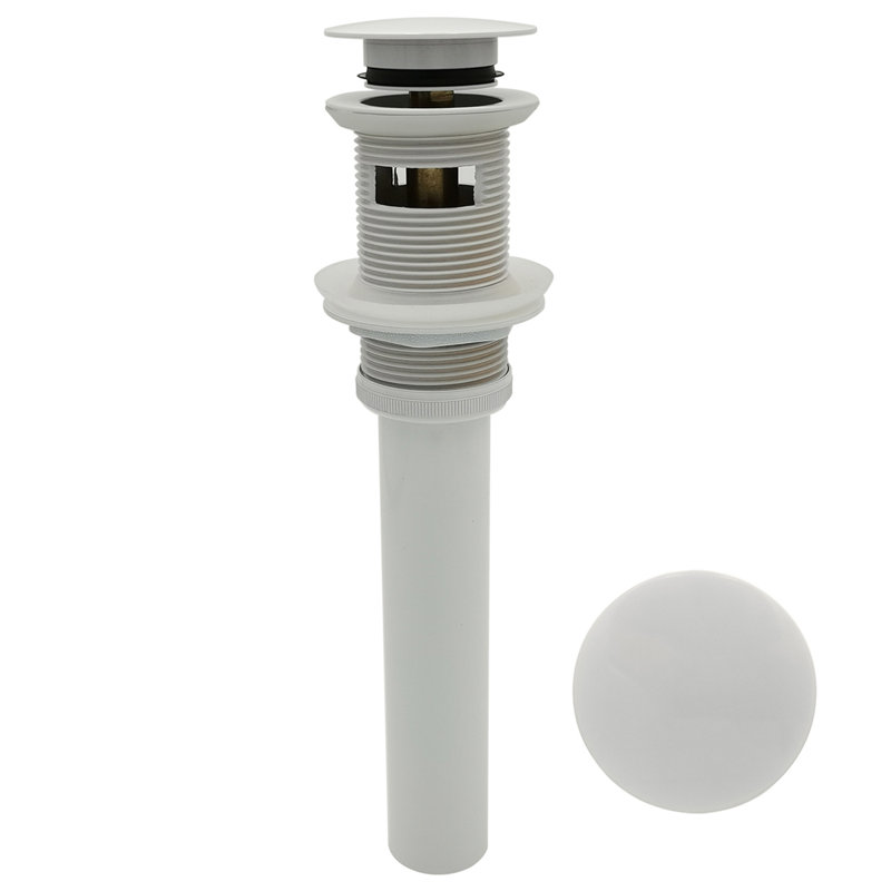 Push pop-up sink drain with Overflow, Polished Brass