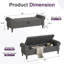 Banc de rangement en similicuir de 60 po et 67 po avec siège capitonné et accoudoirs roulés - parfait pour les chambres à coucher et les espaces polyvalents-1531425871-1526847661