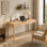 Bureau en bois massif 47 po avec 3 tiroirs pour bureau à domicile 47 po
