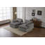 Double méridienne intérieure, canapé-lit rembourré surdimensionné pour l'intérieur, canapé de luxe à assise profonde, sans assemblage requis, gris-2034512871
