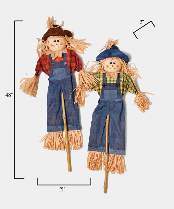 Straw Scarecrow Costume Kit with Scarecrow Hat Fake Straw for