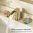 Bathroom Sink Faucet, Waterfall Bathroom Faucet Widespread 8 Inch 3 Hole With Pop-up Drain And Water Supply-120381089
