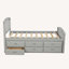 Lits simples 6 tiroirs en bois massif-543792608