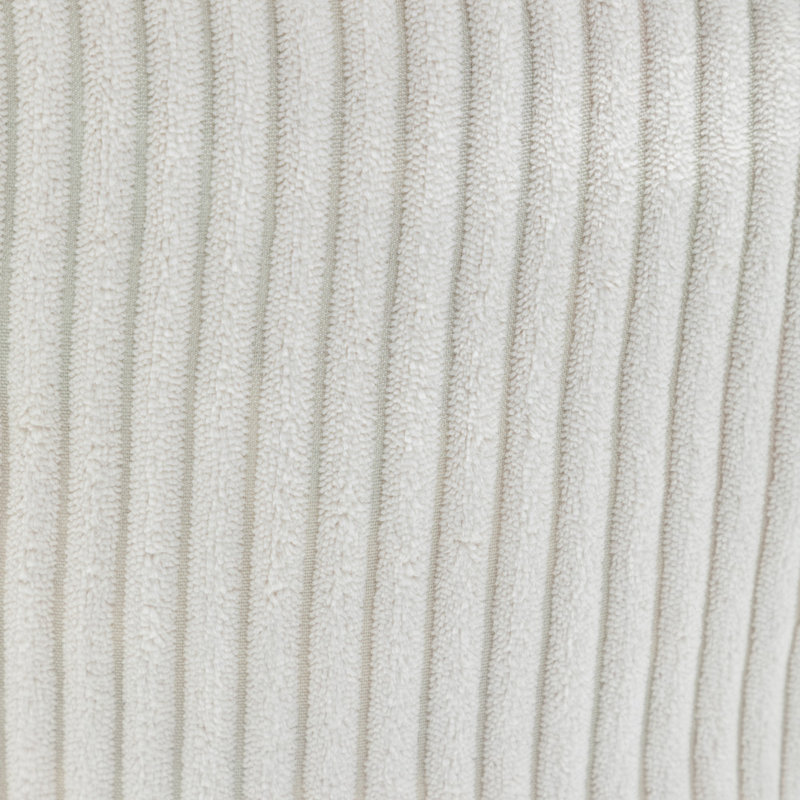 Fauteuil à billes en velours côtelé à compression, sans remplissage, Ivoire ivoire