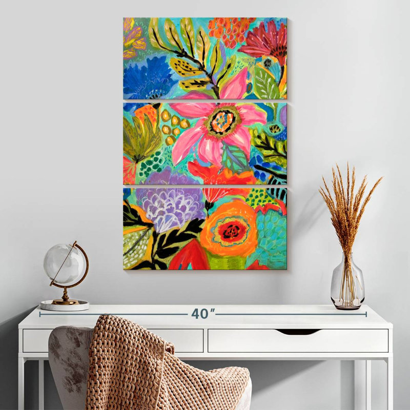 Harnek Secret Garden Floral II, H 32 po x l 20 po