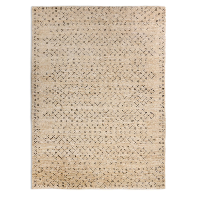 Payal Hand Knotted Jute / Sisal Area Rug in Payal Natural, Rectangle 8' x 10'