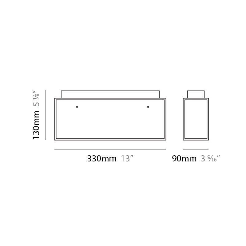 Domino Inox 3-Light Flush Mount