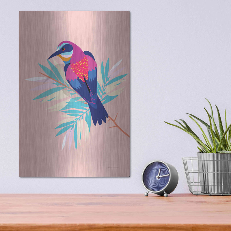 "Oiseaux exotiques II" par Omar Escalante, H 16 po x l 12 po