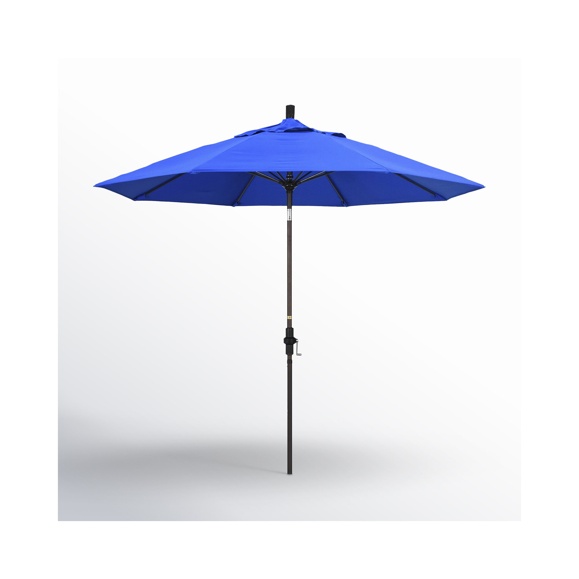 Roverta 9' Market Sunbrella® Umbrella, Canvas Pacific Blue Sunbrella® Canvas, Black
