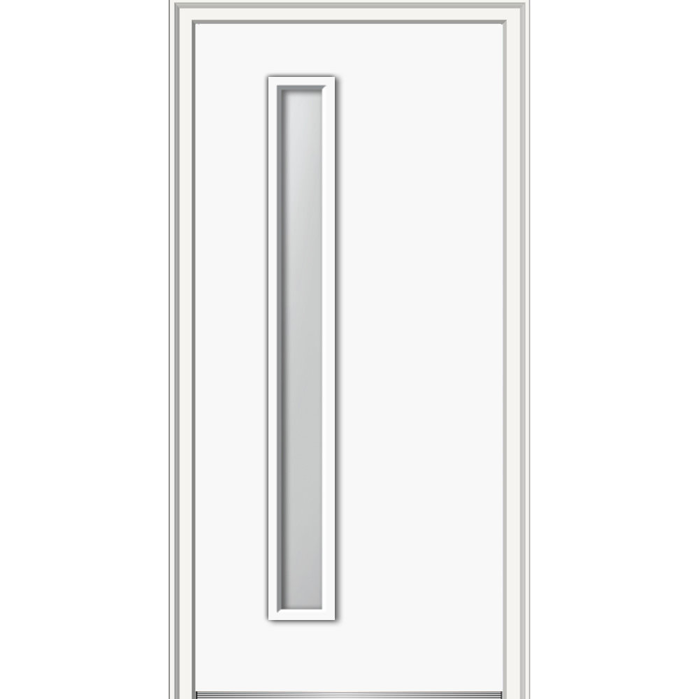 1-Lite Painted Steel Spotlight Prehung Front Entry Door MMI DOOR Door 