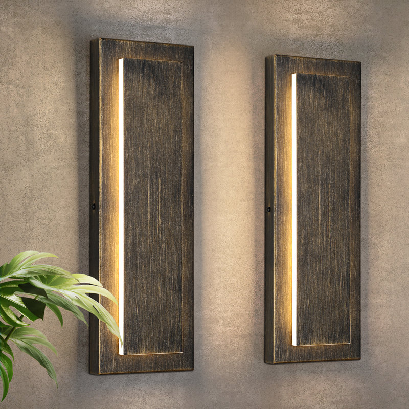 2 Packs Adali 15.7IN Wall Sconce., 15.7'' H x 5.1'' W x 1.5'' D, Brushed Gold