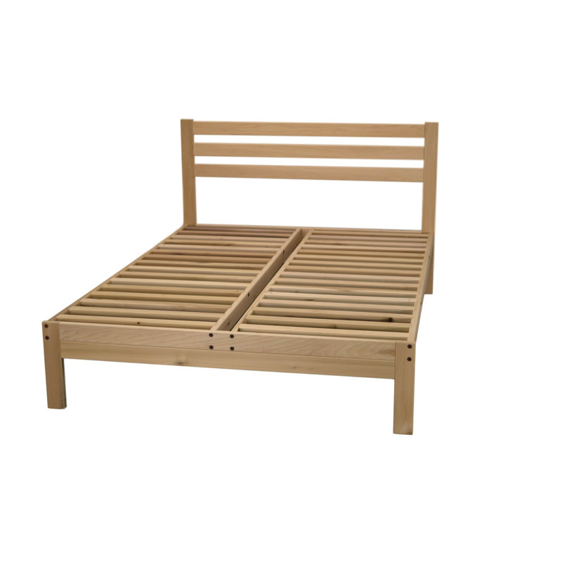 Georgia Unfinished Solid Wood Slat Bed, Queen