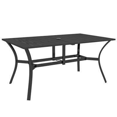 Table de salle à manger rectangulaire pour 6 personnes Outsunny