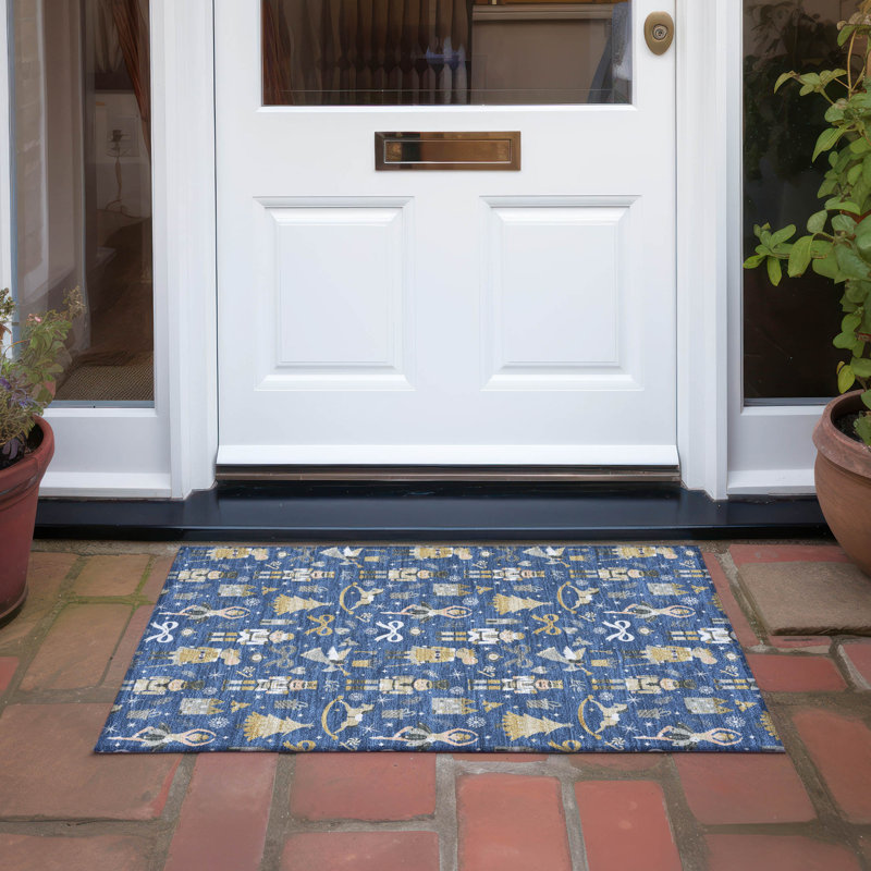 Tapis tissé à la machine Xhevrie, Rectangle 1 pi 8 po x 2 pi 6 po