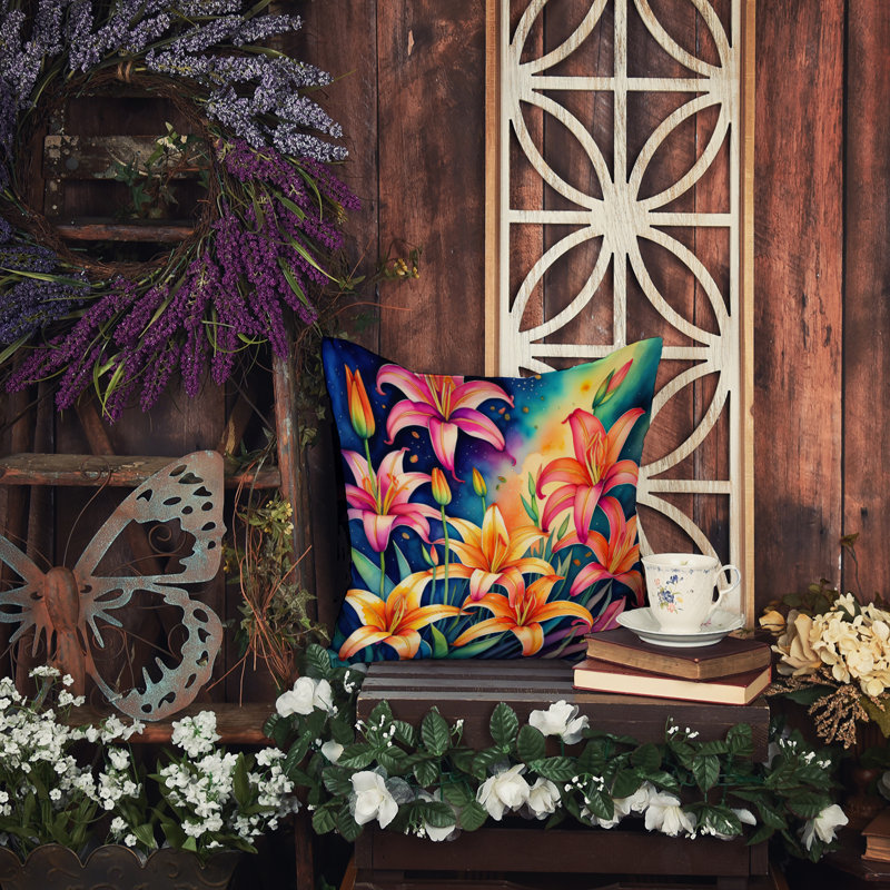  Coussin décoratif intérieur / extérieur en polyester Autre / Sans motif, 14 po x 14 po