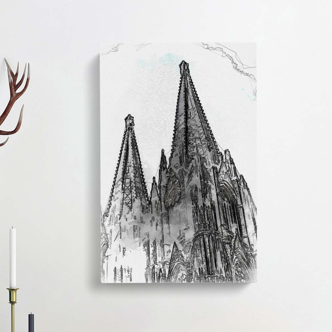 Cologne Cathedral Germany in Abstract - Wrapped Canvas