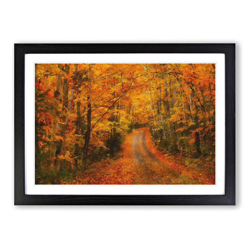 Heading into the Forest - Picture Frame Painting Print, 33cm H x 45cm W x 2cm D, Black Framed