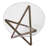 Glass Cross Legs End Table-2109275557