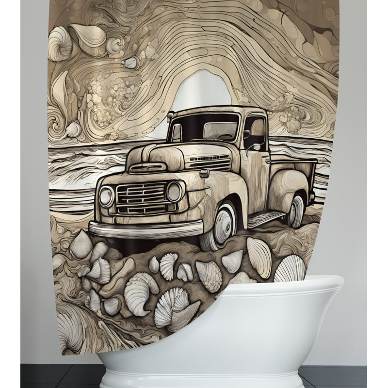 Rideau de douche Hariolf, L 70 po x L 72 po
