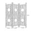 3 Panels Black Solid Wood Folding Room Divider
