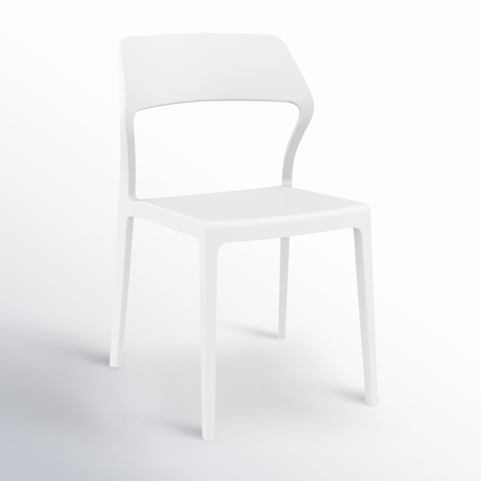 Farrah Stackable Patio Side Chair, White