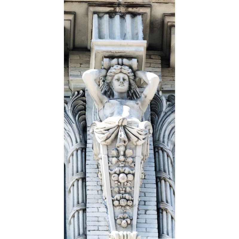 University Place Caryatid Print by Alfred Pommer, 21.25" H x 17.25" W x 0.875" D