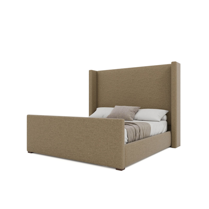 Lit de pied de lit Aylet Luxe, Vison, Grand