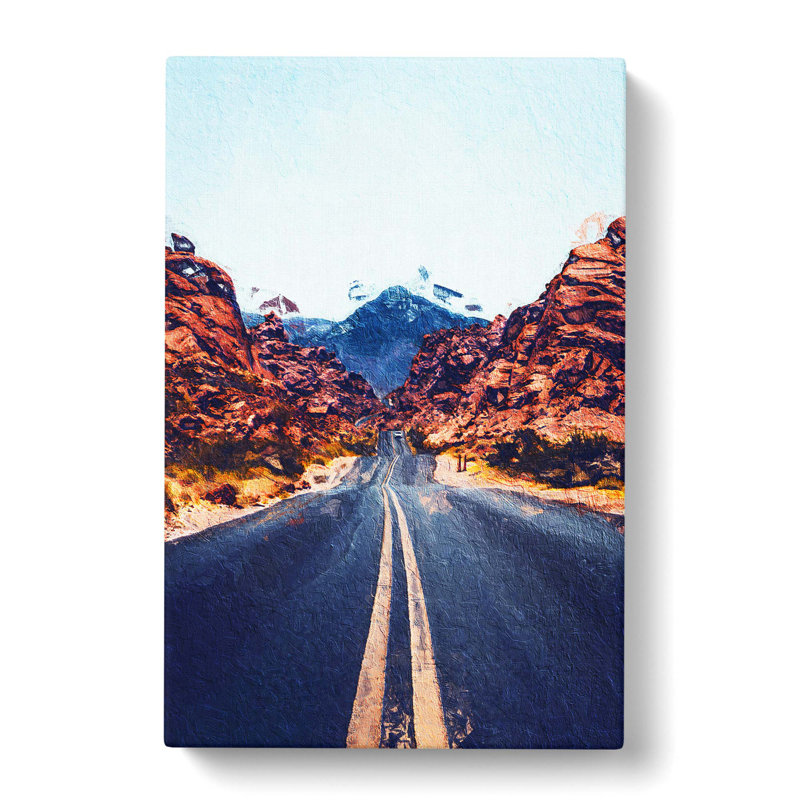 Road To The Valley Of Fire - Wrapped Canvas, 76cm H x 50cm W x 3cm D
