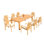 Outdoor 6 - Piece Teak Dining Set