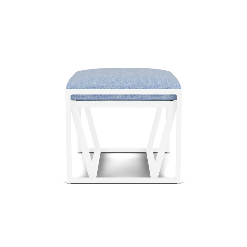 Summit Outdoor Ottoman, White, Demo Skyway