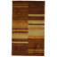 Tapis orange / brun fait à la main 3 pi x 5 pi Orlandrea