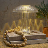Elements Mushroom Acrylic LED Rechargeable Portable Tabletop Lamp