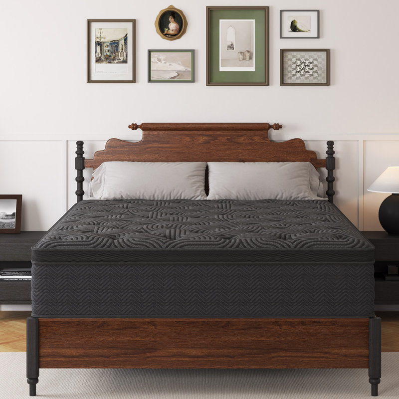 14'' Medium-Firm Pocket Spring Hybrid Mattress Bed-In-A-Box, Twin, 14"