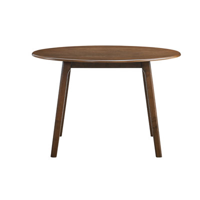 Brun / rond + bois + table de salle à manger