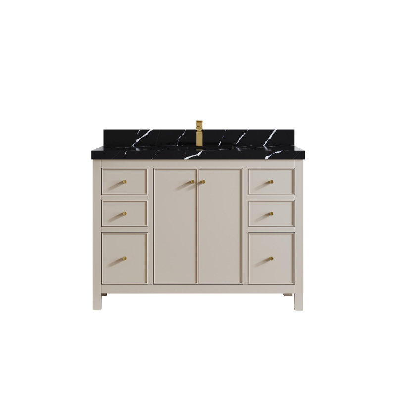 Chicago 48'' Single Bathroom Vanity with Quartz Top