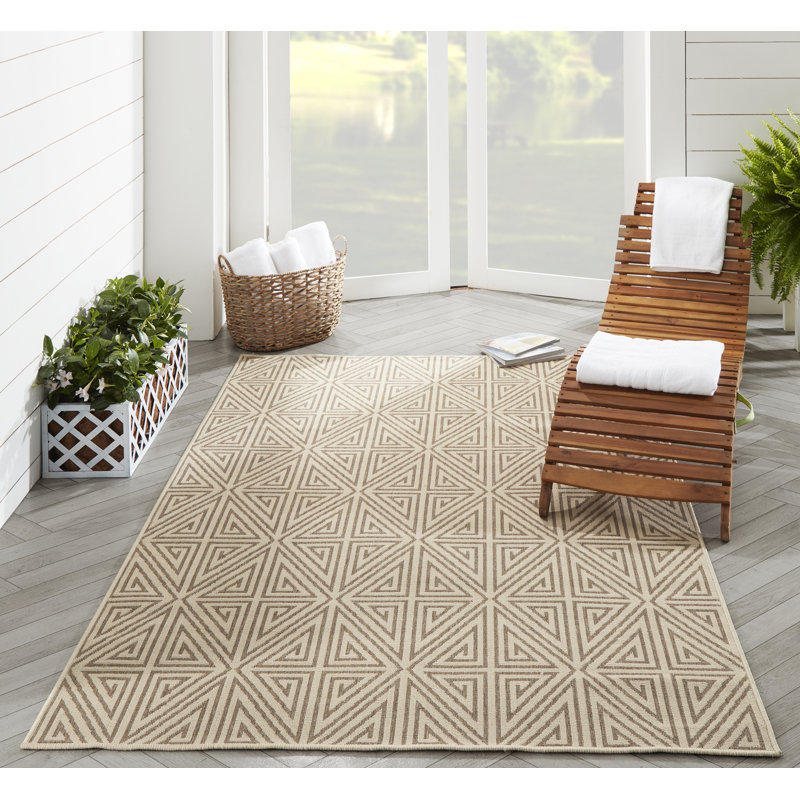 Tapis intérieur / extérieur Tisdale, Rectangle 5 pi 3 po x 7 pi 6 po