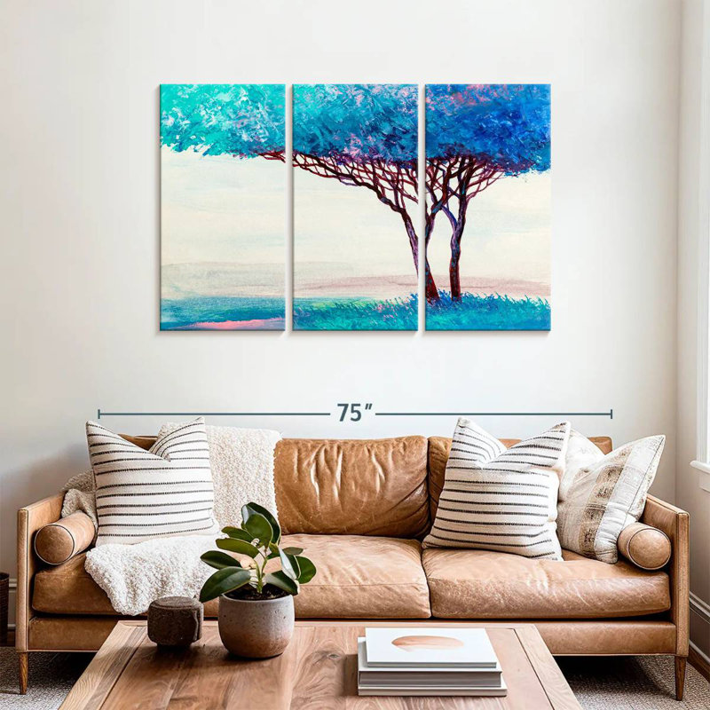 Harnek Blue Tree, 36" H x 57" W