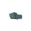 Causeuse convertible l 61 po en tissu gris avec coussins